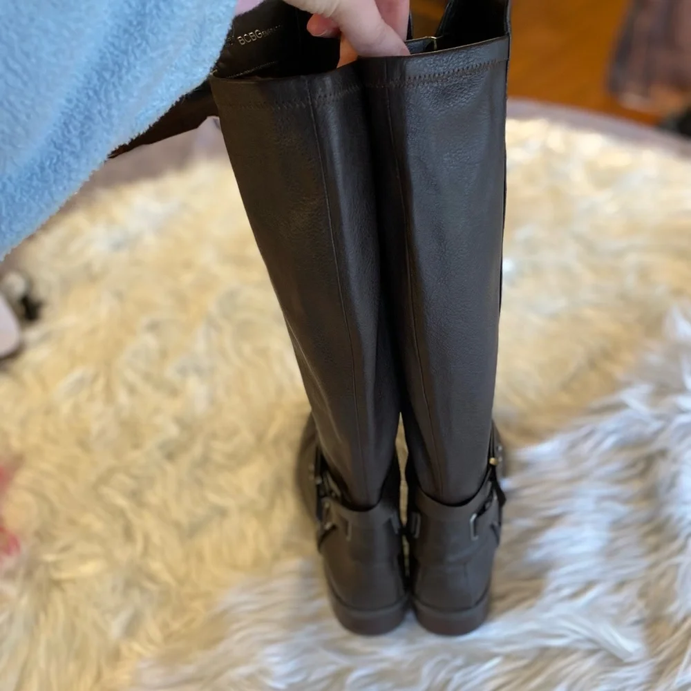 BCBG Generation brown leather riding boots size 10 m